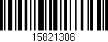 Código de barras (EAN, GTIN, SKU, ISBN): '15821306'