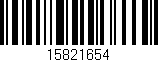 Código de barras (EAN, GTIN, SKU, ISBN): '15821654'