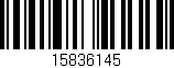 Código de barras (EAN, GTIN, SKU, ISBN): '15836145'