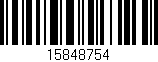 Código de barras (EAN, GTIN, SKU, ISBN): '15848754'