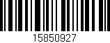 Código de barras (EAN, GTIN, SKU, ISBN): '15850927'