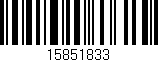 Código de barras (EAN, GTIN, SKU, ISBN): '15851833'
