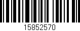 Código de barras (EAN, GTIN, SKU, ISBN): '15852570'