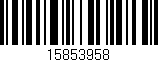 Código de barras (EAN, GTIN, SKU, ISBN): '15853958'