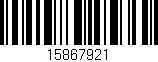 Código de barras (EAN, GTIN, SKU, ISBN): '15867921'
