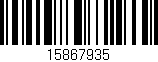 Código de barras (EAN, GTIN, SKU, ISBN): '15867935'