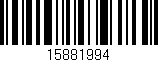 Código de barras (EAN, GTIN, SKU, ISBN): '15881994'