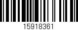 Código de barras (EAN, GTIN, SKU, ISBN): '15918361'