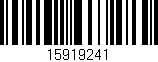 Código de barras (EAN, GTIN, SKU, ISBN): '15919241'
