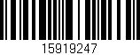 Código de barras (EAN, GTIN, SKU, ISBN): '15919247'