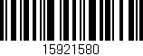Código de barras (EAN, GTIN, SKU, ISBN): '15921580'