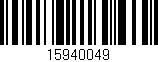 Código de barras (EAN, GTIN, SKU, ISBN): '15940049'