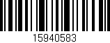 Código de barras (EAN, GTIN, SKU, ISBN): '15940583'