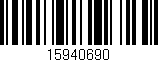 Código de barras (EAN, GTIN, SKU, ISBN): '15940690'