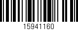 Código de barras (EAN, GTIN, SKU, ISBN): '15941160'