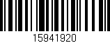 Código de barras (EAN, GTIN, SKU, ISBN): '15941920'