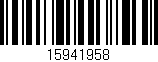 Código de barras (EAN, GTIN, SKU, ISBN): '15941958'