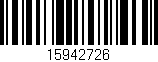 Código de barras (EAN, GTIN, SKU, ISBN): '15942726'