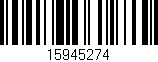 Código de barras (EAN, GTIN, SKU, ISBN): '15945274'