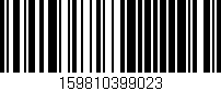 Código de barras (EAN, GTIN, SKU, ISBN): '159810399023'