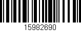 Código de barras (EAN, GTIN, SKU, ISBN): '15982690'