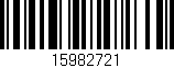Código de barras (EAN, GTIN, SKU, ISBN): '15982721'