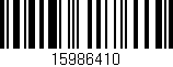 Código de barras (EAN, GTIN, SKU, ISBN): '15986410'