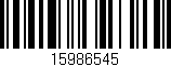 Código de barras (EAN, GTIN, SKU, ISBN): '15986545'
