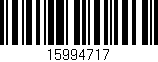 Código de barras (EAN, GTIN, SKU, ISBN): '15994717'