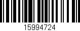 Código de barras (EAN, GTIN, SKU, ISBN): '15994724'