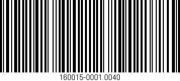 Código de barras (EAN, GTIN, SKU, ISBN): '160015-0001.0040'