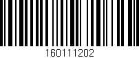 Código de barras (EAN, GTIN, SKU, ISBN): '160111202'