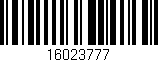 Código de barras (EAN, GTIN, SKU, ISBN): '16023777'