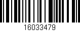 Código de barras (EAN, GTIN, SKU, ISBN): '16033479'