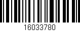 Código de barras (EAN, GTIN, SKU, ISBN): '16033780'