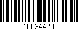 Código de barras (EAN, GTIN, SKU, ISBN): '16034429'