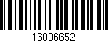 Código de barras (EAN, GTIN, SKU, ISBN): '16036652'
