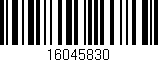 Código de barras (EAN, GTIN, SKU, ISBN): '16045830'
