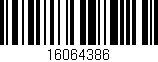Código de barras (EAN, GTIN, SKU, ISBN): '16064386'