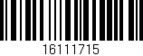 Código de barras (EAN, GTIN, SKU, ISBN): '16111715'