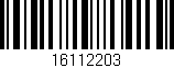 Código de barras (EAN, GTIN, SKU, ISBN): '16112203'