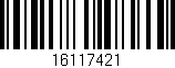 Código de barras (EAN, GTIN, SKU, ISBN): '16117421'