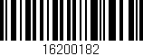 Código de barras (EAN, GTIN, SKU, ISBN): '16200182'