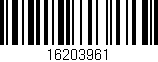 Código de barras (EAN, GTIN, SKU, ISBN): '16203961'