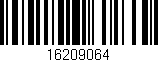 Código de barras (EAN, GTIN, SKU, ISBN): '16209064'