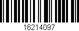 Código de barras (EAN, GTIN, SKU, ISBN): '16214097'