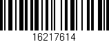 Código de barras (EAN, GTIN, SKU, ISBN): '16217614'