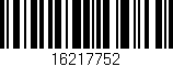 Código de barras (EAN, GTIN, SKU, ISBN): '16217752'