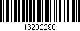 Código de barras (EAN, GTIN, SKU, ISBN): '16232298'