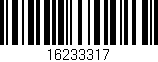Código de barras (EAN, GTIN, SKU, ISBN): '16233317'